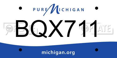 BQX711 Michigan License Plate