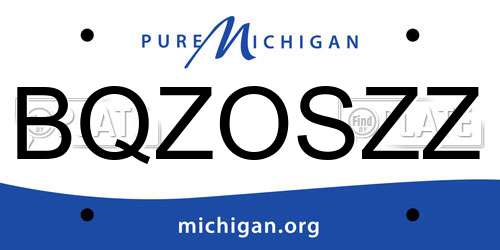 BQZOSZZ Michigan License Plate