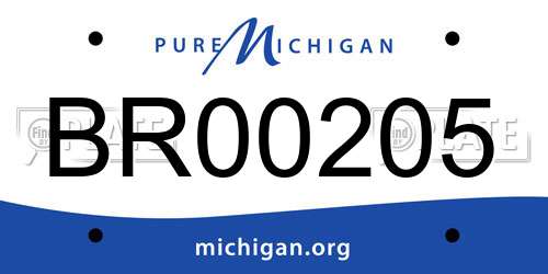 BR00205 Michigan License Plate