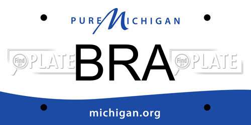 BRA Michigan License Plate
