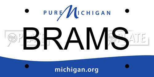 BRAMS Michigan License Plate