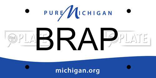 BRAP Michigan License Plate