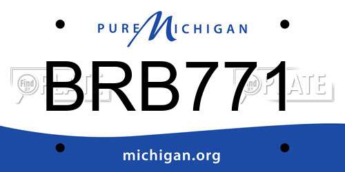 BRB771 Michigan License Plate