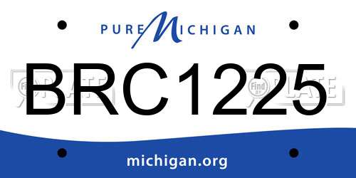 BRC1225 Michigan License Plate