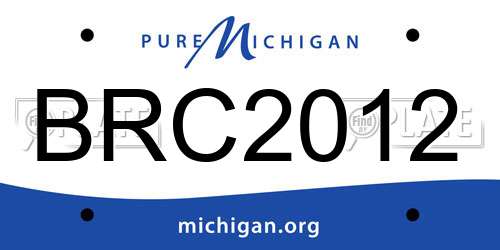 BRC2012 Michigan License Plate