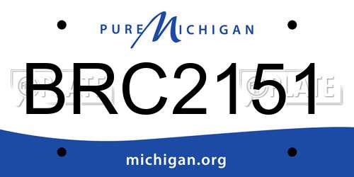 BRC2151 Michigan License Plate