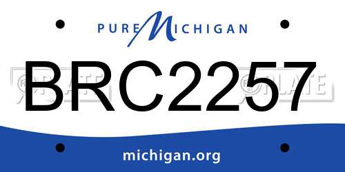 BRC2257 Michigan License Plate