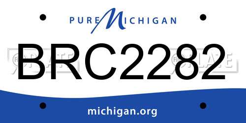 BRC2282 Michigan License Plate