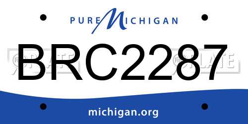 BRC2287 Michigan License Plate