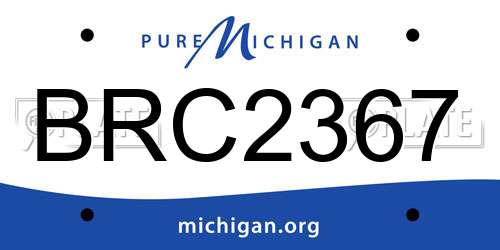 BRC2367 Michigan License Plate