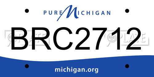 BRC2712 Michigan License Plate