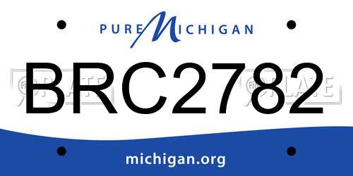 BRC2782 Michigan License Plate