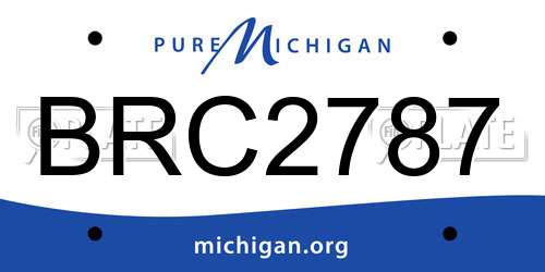 BRC2787 Michigan License Plate