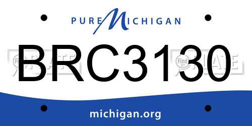 BRC3130 Michigan License Plate