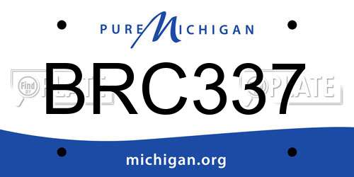 BRC337 Michigan License Plate