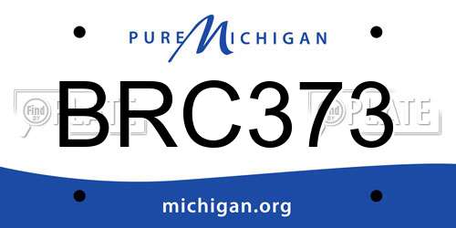 BRC373 Michigan License Plate
