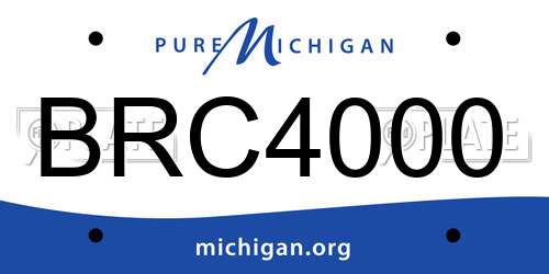 BRC4000 Michigan License Plate