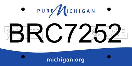 BRC7252 Michigan License Plate