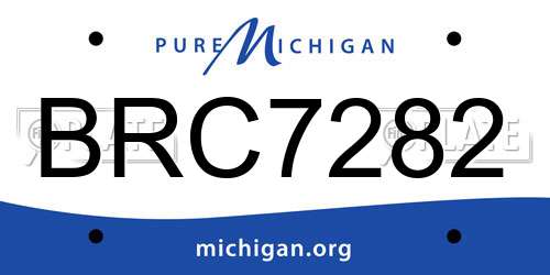 BRC7282 Michigan License Plate