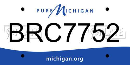 BRC7752 Michigan License Plate