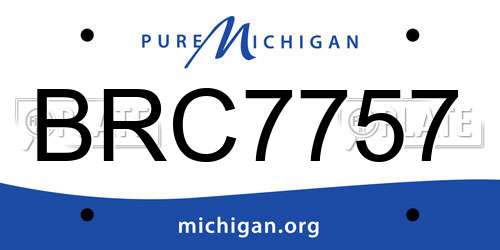BRC7757 Michigan License Plate
