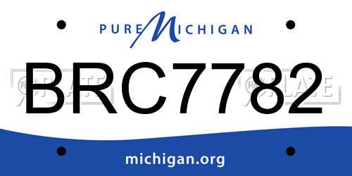 BRC7782 Michigan License Plate