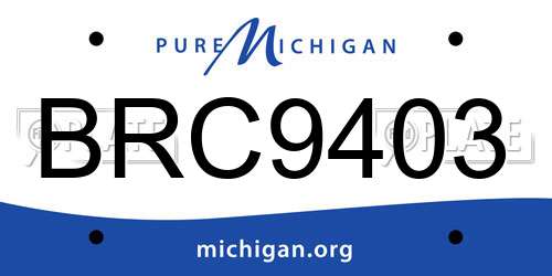 BRC9403 Michigan License Plate