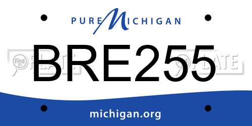 BRE255 Michigan License Plate