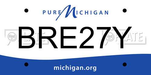 BRE27Y Michigan License Plate
