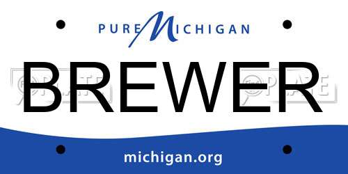 BREWER Michigan License Plate