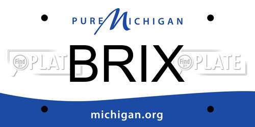 BRIX Michigan License Plate