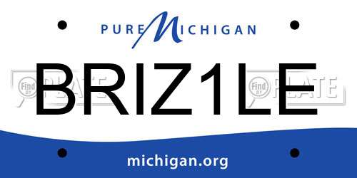 BRIZ1LE Michigan License Plate