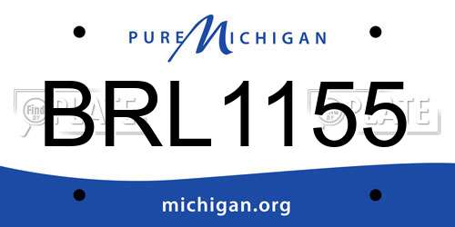 BRL1155 Michigan License Plate