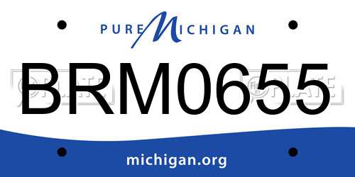 BRM0655 Michigan License Plate