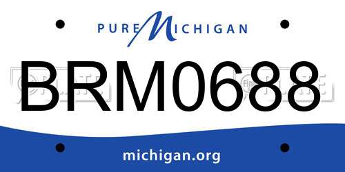 BRM0688 Michigan License Plate