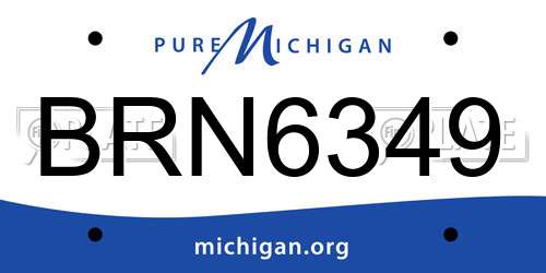 BRN6349 Michigan License Plate