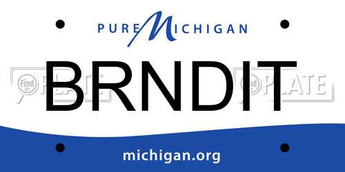 BRNDIT Michigan License Plate