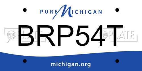 BRP54T Michigan License Plate