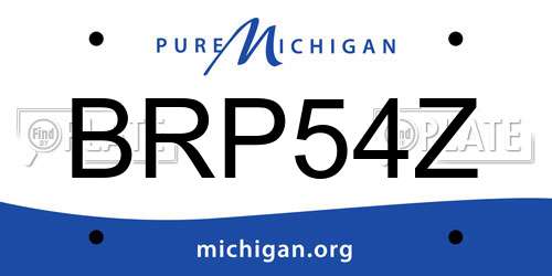 BRP54Z Michigan License Plate