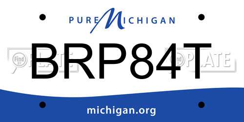 BRP84T Michigan License Plate