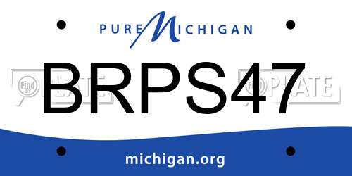 BRPS47 Michigan License Plate