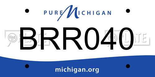 BRR040 Michigan License Plate