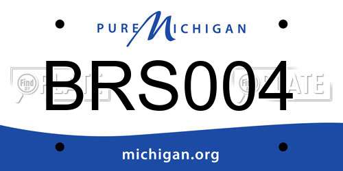BRS004 Michigan License Plate