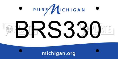 BRS330 Michigan License Plate