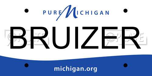 BRUIZER Michigan License Plate