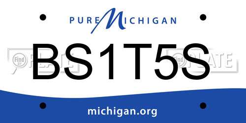 BS1T5S Michigan License Plate