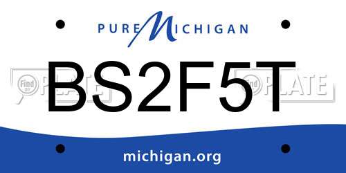 BS2F5T Michigan License Plate