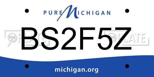 BS2F5Z Michigan License Plate