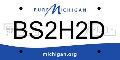 BS2H2D Michigan License Plate