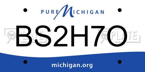 BS2H7O Michigan License Plate